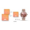 Smartwatch Damski VELTORI VT320-1 Złota Bransoleta + Różowy Pasek Silikonowy