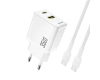Ładowarka sieciowa Dudao A27MaxCEU PD QC 35W USB-A USB-C z kablem USB-C - biała