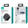 USAMS Adapter siec. 2xUSB T55 12W4w1 US/AU/EU/UK czarny/black CC173TC01 (US-CC173) Univesal Travel Charger