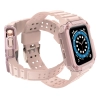 Protect Strap Band opaska z etui do Apple Watch 9 / 8 / 7 / 6 / 5 / 4 / 3 / 2 / SE / SE2 (41 / 40 / 38mm) obudowa pancerny pokrowiec na zegarek różowy