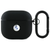 BMW BMA4SSLBK AirPods 4 cover            czarny/black Geniune Leather Silver Logo