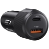 Ładowarka samochodowa USAMS YT Series    CC283 60W 1xUSB-A 1xUSB-C czarny
