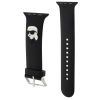 Karl Lagerfeld Pasek KLAWLSLKNK Apple Watch 42/44/45/49mm czarny/black strap 3D Rubber Karl Head