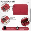 Portfel damski skórzany czerwony duży z RFID Paolo Peruzzi