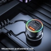 USAMS Ład. sam. 2xUSB-C 1xUSB-A C33 60Wwith spring cable Fast Charge czarny/black CC167CC01 (US-CC167)