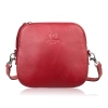 Mała torebka damska skórzana kopertówka na ramię crossbody do ręki czerwona Paolo Peruzzi AY-24-RD