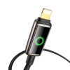 MCDODO KABEL USB DO IPHONE LIGHTNING 3A SZYBKIE ŁADOWANIE 36W 1M LED CZARNY