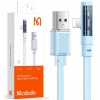 MCDODO KABEL KĄTOWY USB LIGHTNING PŁASKI 36W DO IPHONE 13 14 NIEBIESKI 1M
