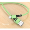 USAMS Kabel U52 microUSB 2A Fast Charge1m zielony/green SJ435USB02 (US-SJ435)