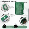 Portfel damski skórzany mini lakierowany croco do noszenia