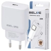 Beline Ład. siec. 1x USB-C 25W + kabelUSB-C biała /white PD 3.0  BLNCW25C GaN