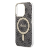 Zestaw Guess GUBPP14XH4EACSK Case+ Charger iPhone 14 Pro Max 6,7 czarny/black hard case 4G Print MagSafe