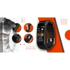 Smartwatch GIEWONT czarno pomarańczowy elegancki do noszenia