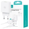 USAMS Ład. siec. 18W + kabel USB-C/USB-A1m Fast Charging biały/white series SC SCXLTZ02