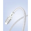INNOSTYLE POWERFLEX KABEL USB-C SZYBKIE ŁADOWANIE DO IPHONE SAMSUNG 3A 60W KEVLAR 2M SREBRNY