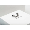 Piękne kolczyki z czarnymi diamentami 2,80ct w białym złocie
