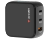 Ładowarka sieciowa Verbatim Mini GaN 65W 2xUSB-C PD/1x USB-A QC adapter UE/UK/USA czarny 30238