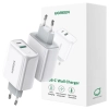 Ugreen szybka ładowarka sieciowa USB Typ C / USB 36 W Quick Charge 4.0 Power Delivery biały (60468 CD170)