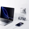 Ładowarka sieciowa Joyroom JR-TCL06 67W GaN z wbudowanym zwijanym kablem USB-C - biała