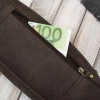 Saszetka męska skórzana nerka na pas brązowa vintage pojemna Paolo Peruzzi AY-29-HBR