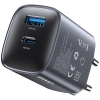 Ładowarka sieciowa USAMS CC290 T66 45W   GaN 1xUSB-A 1xUSB-C srebrny