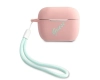 Guess GUACAPLSVSPG AirPods Pro coverróżowo zielony/pink green Silicone Vintage
