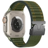 Pasek Beline Woven Nylon Diagonal Style  Parachute do Apple Watch 42/44/45/49mm zielony
