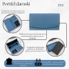 Portfel damski skórzany z RFID niebieski na prezent Paolo Peruzzi SL-11-CB