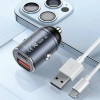 USAMS Ład. sam. 1xUSB+1xUSB-C C38 30WPD Fast Charge z wbudowanym pieścieniem fioletowy/purple CC206CC02 (US-CC206)