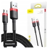 Kabel USB do Micro USB Baseus Cafule 2.4A 1m (czerwono-czarny)