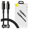 Kabel USB-C do Lightning Baseus Tungsten Gold, 20W, 5A, PD, 1m (czarny)