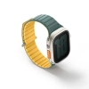 UNIQ pasek Revix Evo Apple Watch Series1/2/3/4/5/6/7/8/9/SE/SE2/Ultra/Ultra2 42/44/45/49mm Reversible Magnetic zielono-żółty/viridian green-burnt yell
