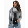 Dwustronny szalik damski Rovicky® elegancki z frędzlami