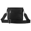 Torebka damska listonoszka na ramię crossbody szeroki pasek czarna Peterson