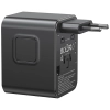 Ładowarka sieciowa USAMS Travel Adapter  CC308 USB-C + USB-A 17W 4w1 US/AU/EU/UK czarny