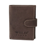 Portfel męski pionowy z napem Wild Tiger - black