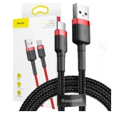 Kabel USB do USB-C Baseus Cafule 2A 3m (czerwono-czarny)