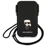Karl Lagerfeld Torebka KLHCP12MOPHKMK6,1 czarny/black hardcase Saffiano Ikonik Karl`s
