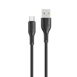 USAMS Kabel U68 microUSB 2A Fast Charge1m czarny/black SJ502USB01 (US-SJ502)