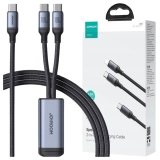 Kabel Joyroom Speedy Series S-A21 2w1 USB-C - USB-C / USB-C 100W 1.5m - czarny