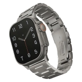 UNIQ pasek Osta Apple Watch 42/44/45/    49mm Series 1/2/3/4/5/6/7/8/9/10/SE/SE2/Ultra/Ultra 2 Stainless Steel srebrny/titanium silver