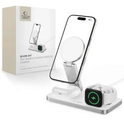 TECH-PROTECT QI15W-A47 3IN1 MAGNETIC MAGSAFE WIRELESS CHARGER WHITE TECH-PROTECT QI15W-A47 3IN1 MAGNETIC MAGSAFE WIRELESS CHARGER WHITE