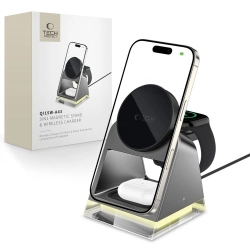 TECH-PROTECT QI15W-A43 3IN1 MAGNETIC MAGSAFE WIRELESS CHARGER BLACK TECH-PROTECT QI15W-A43 3IN1 MAGNETIC MAGSAFE WIRELESS CHARGER BLACK