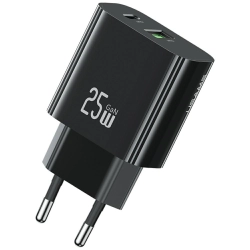 Ładowarka sieciowa USAMS CC315 T65 25W   1xUSB-C 1xUSB-A Fast Charging czarny