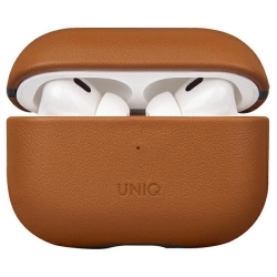 UNIQ etui Terra AirPods Pro 2 gen.Genuine Leather (2022/2023) brązowy/toffee brown