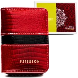 Portfel damski Peterson skórzany ochrona RFID na suwak zatrzask elegancki