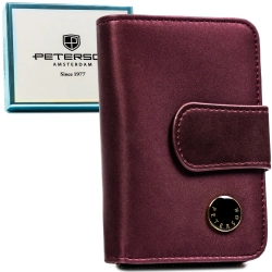 Portfel ze skóry damski Peterson z ochroną kart RFID na prezent w pudełku