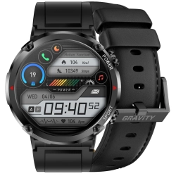 Smartwatch Gravity GT21-3 + Czarny Pasek Silikonowy Smartwatch Gravity GT21-3 + Czarny Pasek Silikonowy