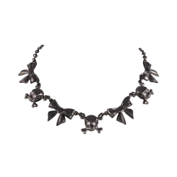 Choker z kokardkami i czaszkami Aria Rockstar Collection (C25/NUT/11RU)