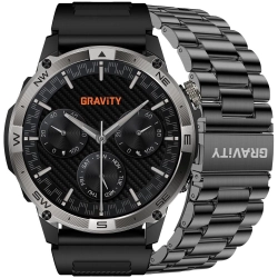 Smartwatch Gravity Czarny Pasek + Bransoleta GT46-1 Smartwatch Gravity Czarny Pasek + Bransoleta GT46-1